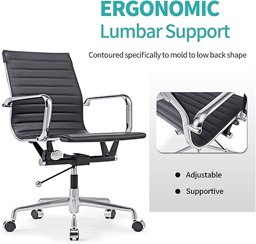 Miniatura 73 de Silla de oficina giratoria con reposabrazos y ruedas, cómodo asiento ajustable para juegos para adultos, silla de trabajo resistente para oficina en