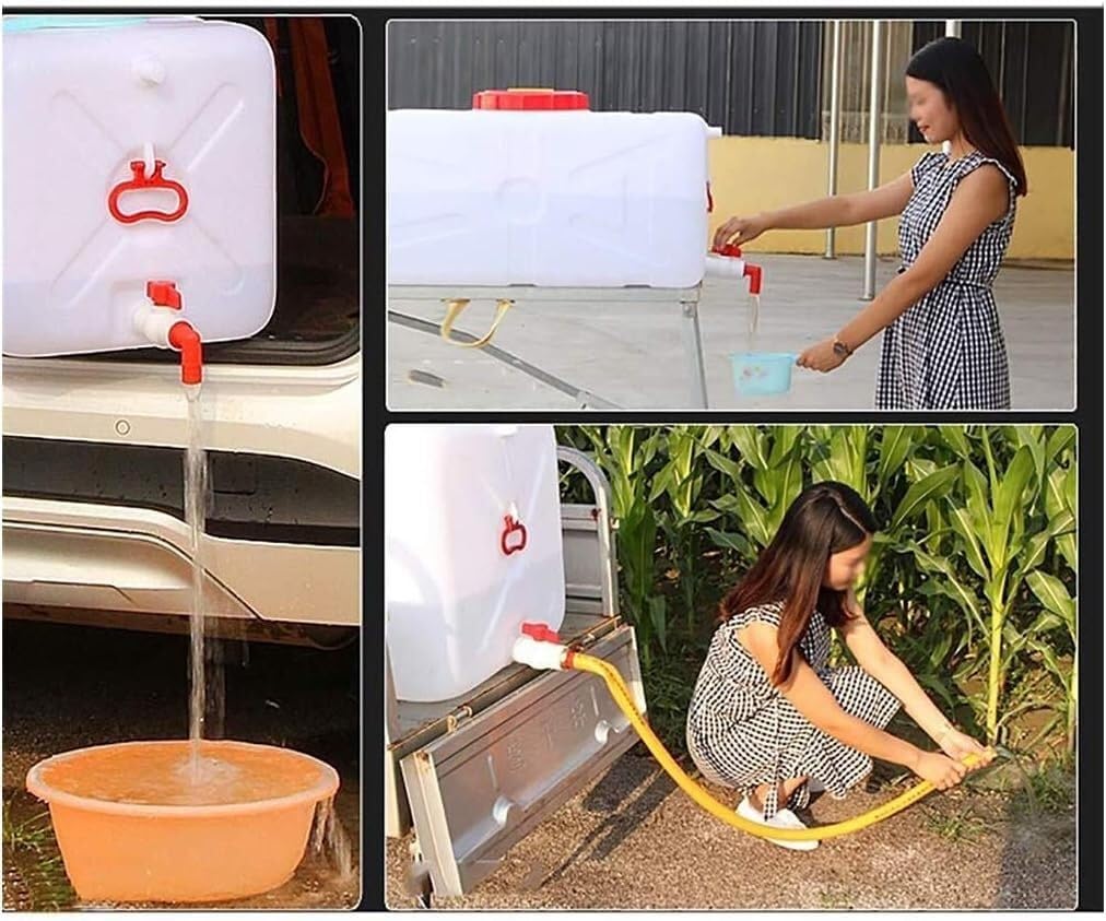 Stoccaggio dell'Acqua Campeggio Brocca Trasporto Serbatoio Acque Bianche All'aperto con Rubinetto, Contenitore for L'acqua Plastica Spessa, Secchio Conservazione Casa Portatile