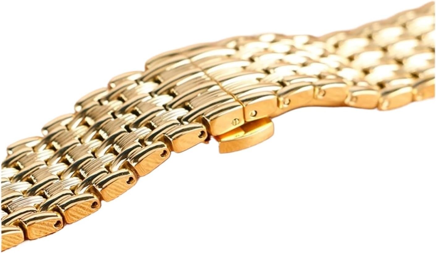 SDFFGHJ 18mm 20mm 22mm Watch Bands Strap Stainless Steel Watchband Adjustable Replacement Fashion Bracelet + 2 Spring Bars
