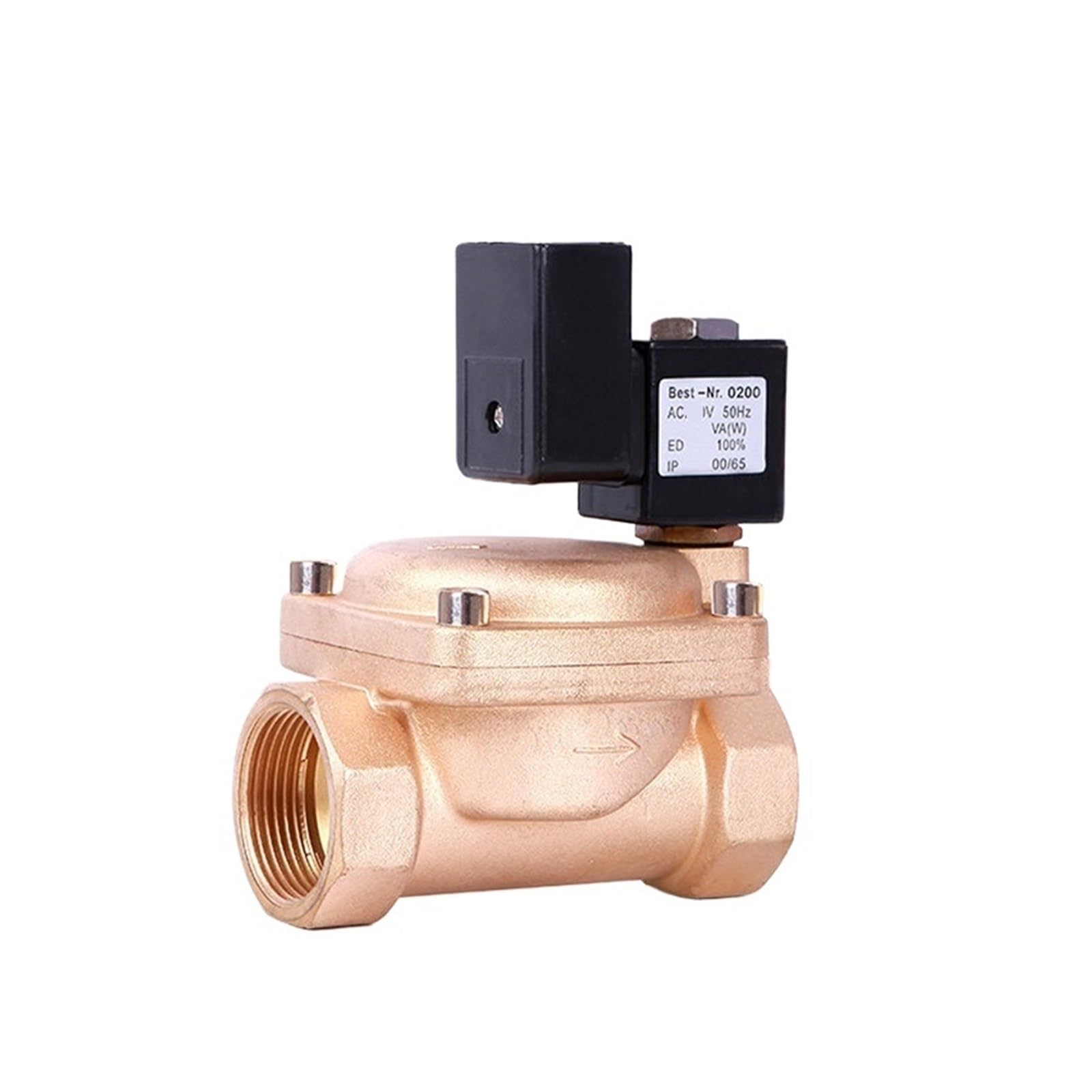 Électrovanne en laiton 240VAC vanne haute pression normalement fermée