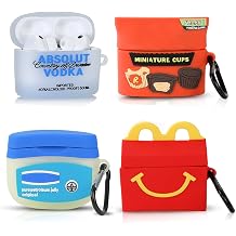 4Pack Case for AirPods Pro 3rd Generation 2025 | Cute Cartoon Skin Design | Silicone Cover with Carabiner | Full Protection | Multiple Combinations Wireless Earbuds Case for AirPods Pro 3 F+M+R+V