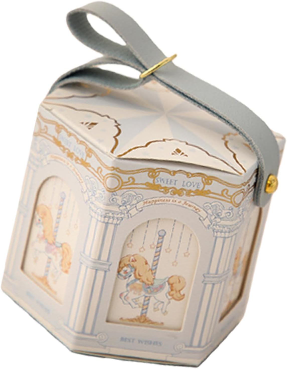 ECVGHD User Friendly Recyclable Wedding Treats Box Food Grade Safe Paper 500g Capacity for Candy Gifts Elegant Gift Packaging Boxes