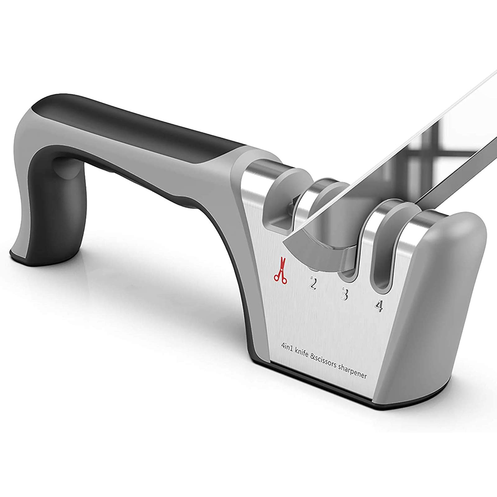 Amazon 包丁研ぎ器 ハサミ研ぎ器 シャープナー 包丁 研ぎ器4段階粗研ぎ 細研ぎ仕上がり研磨 はさみ研ぎ 急速に研ぐ 切れ味向上 キッチン 台所 調理 ナイフ研ぎ Boshen 研ぎ器 通販
