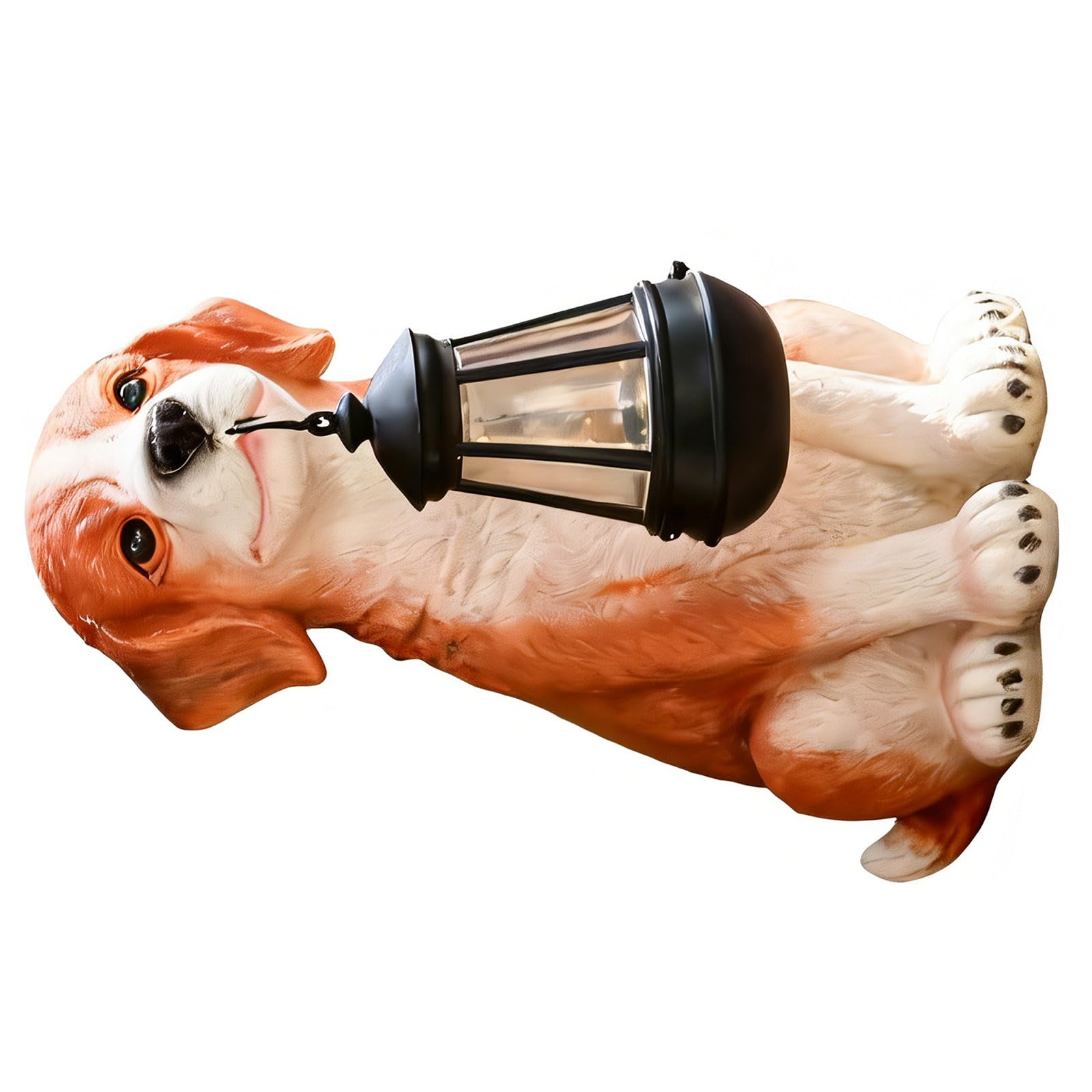 Limtula Powered Spaniel Figure for Yard Decoration Featuring LED Warm Glow and Water Resistant Construction Warm White LED Animal Statue