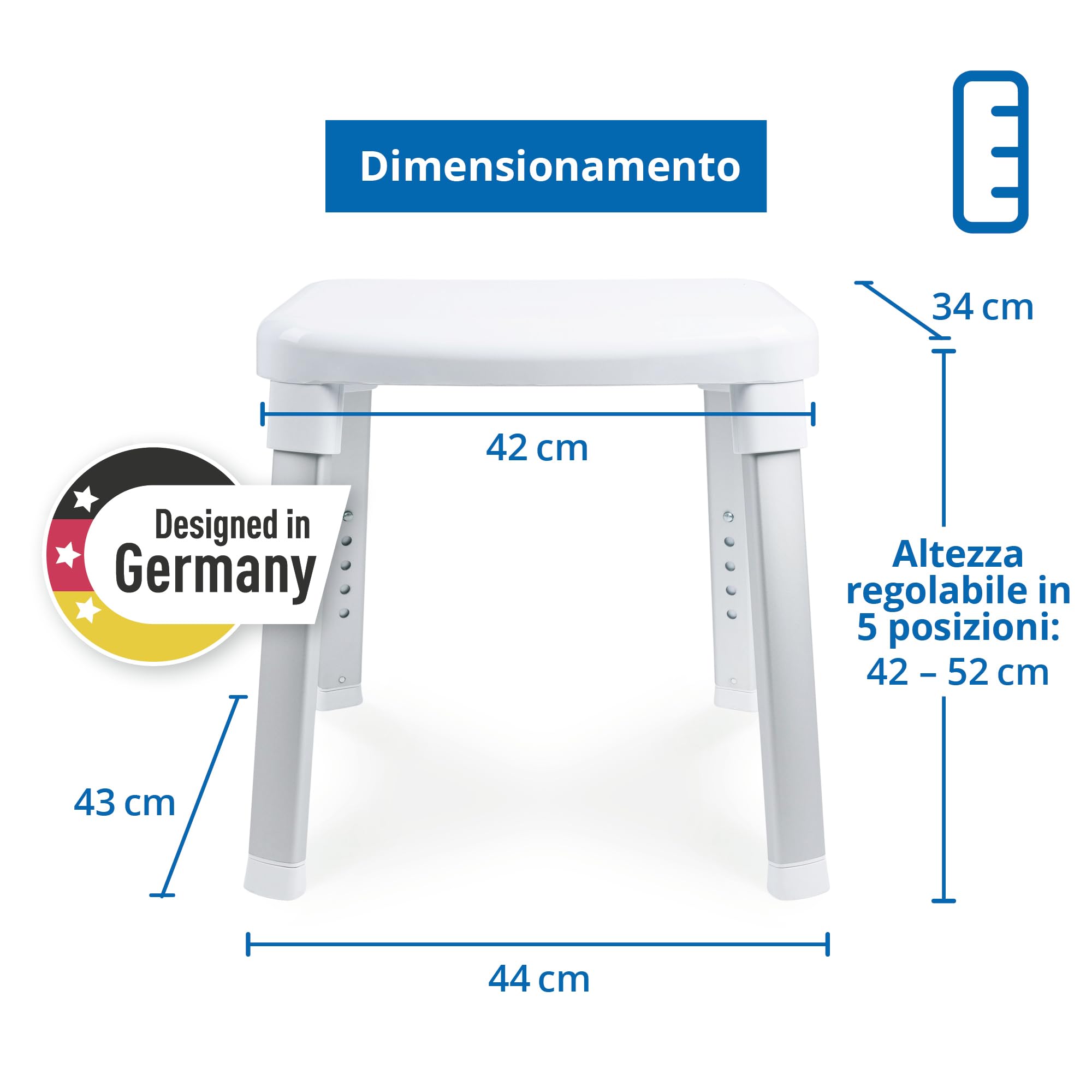 Weinberger 43908 per doccia e bagno sgabello