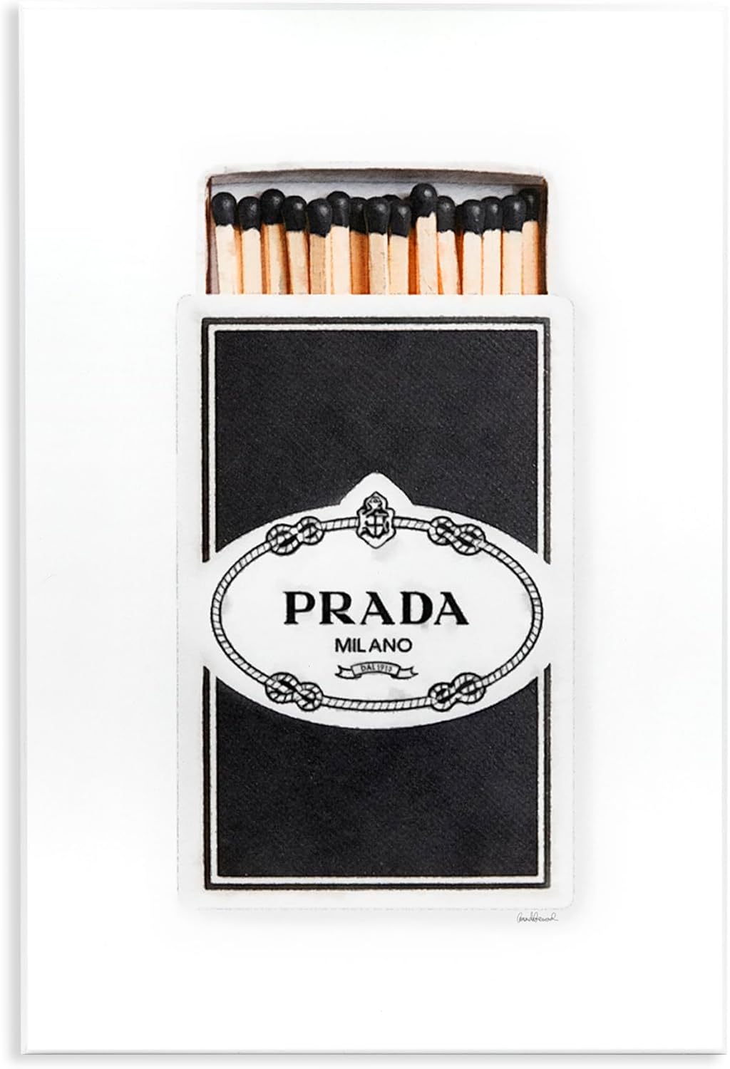 Stupell Industries Timeless Glam Black Matchbox Wall Plaque Art Design by Amanda Greenwood, 13 x 19