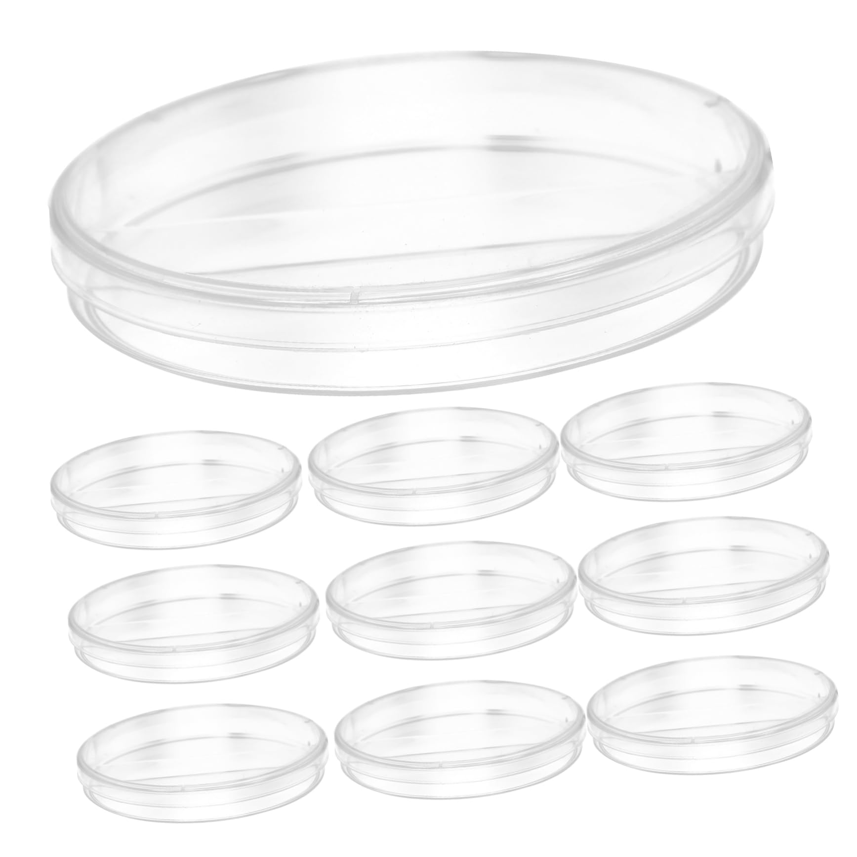 STOBAZA 90mm Petri Dishes Agar Plates Set of 10 Lids Lab Use Mushroom Agar Plates Science Supplies