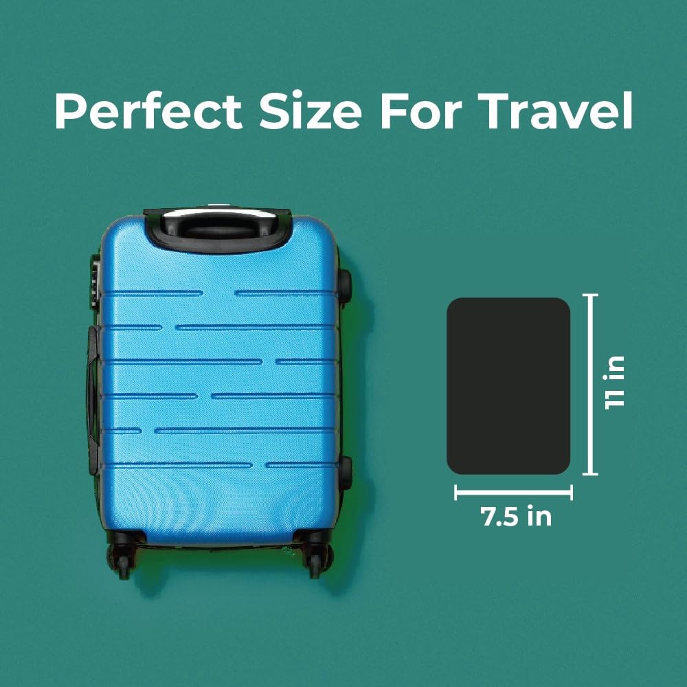 BLACK+DECKER 7.5" X 11" Nightstand Mat - Water-Resistant Surface Protector, Travel-Friendly, For Home & Office