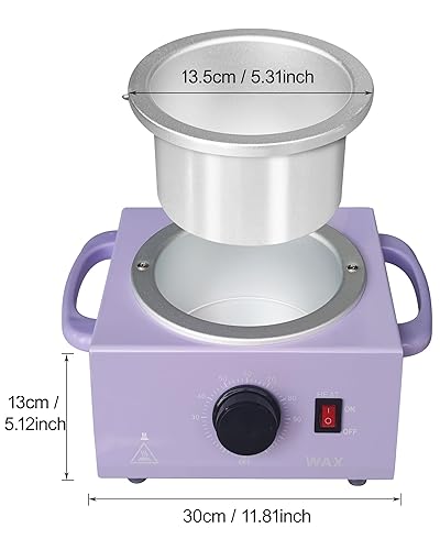 Miniatura 2 de WENMILY Calentador de cera de una sola olla para depilación, calentador eléctrico profesional de cera dura, kit de calentador de cera, control de