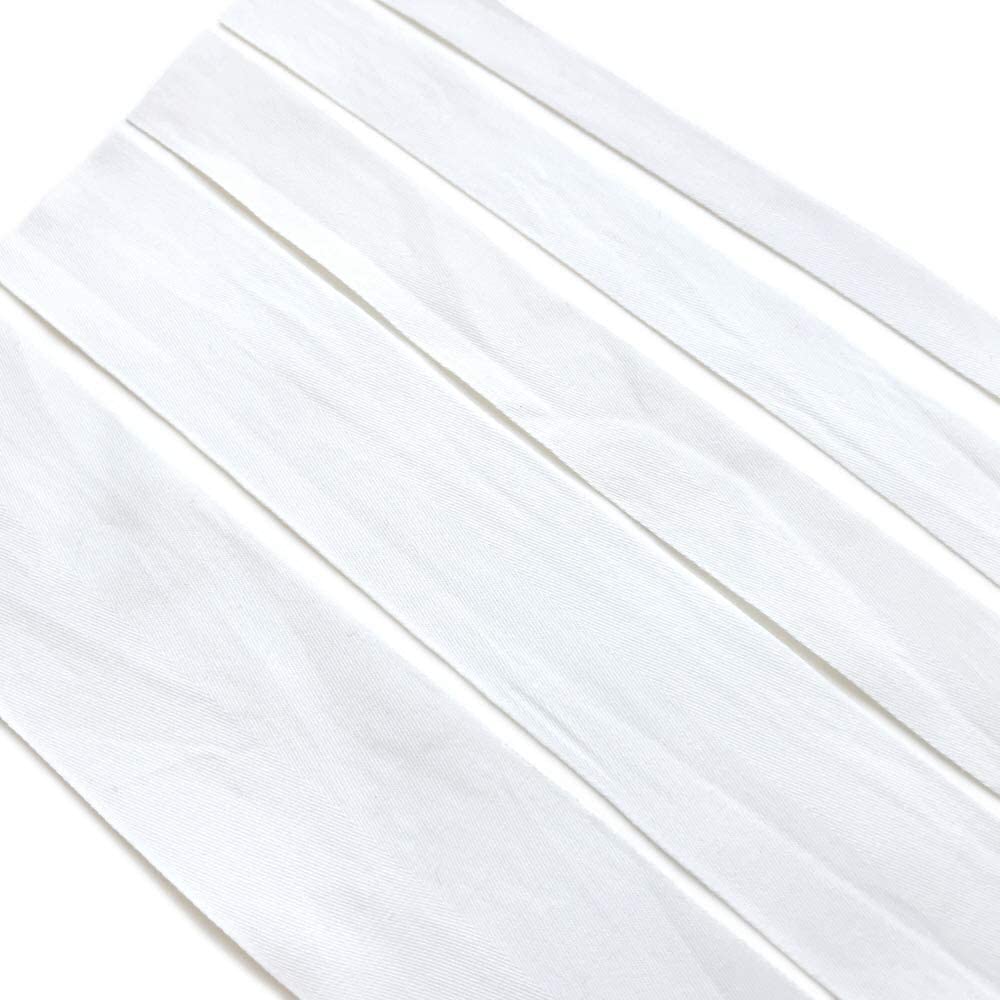 Over Kleshas Cinta de sarga de algodón suave y fina (blanquecino, 1 pulgada)