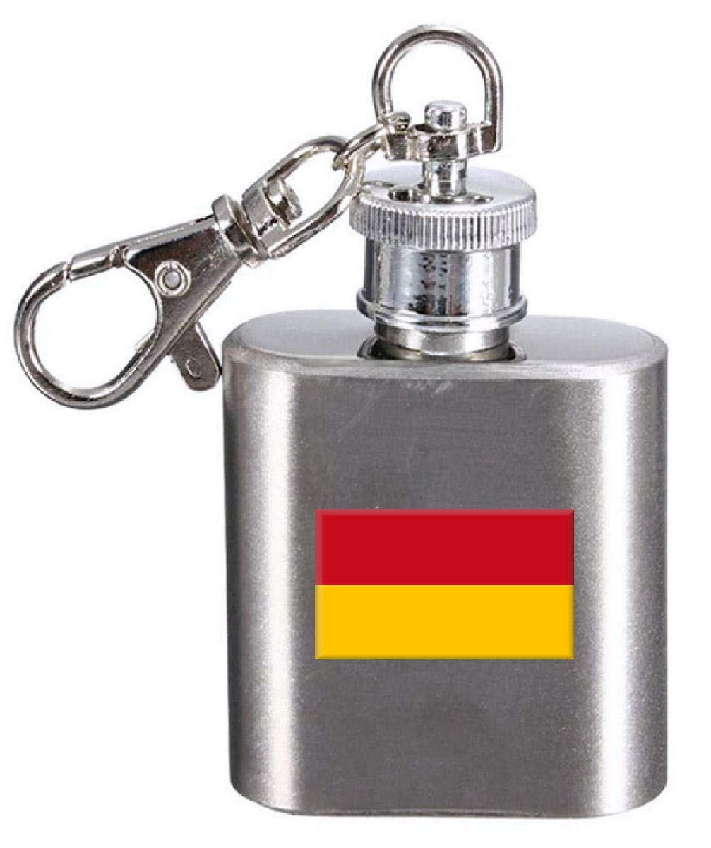 Flasque porte-clés gravé Équateur Cuenca City acier inoxydable