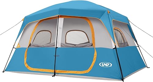 UNP Tienda de campaña para 2468 personas, tienda de campaña portátil, tienda de campaña para 4 personas, fácil de instalar, impermeable con parte