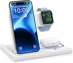 Induktive Ladestation,Wireless Charger für Apple Watch Ladestation,Apple Ladestation Kompatibel mit iPhone 15 14 13 12 11 ...