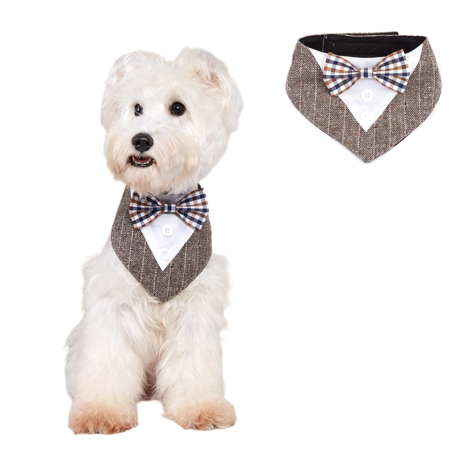 Écharpe pour chats et chiens marron L : fini les costumes inconfortables pour mariage