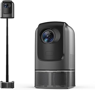 Unitedtime Projector with 5G WiFi Bluetooth Support 1080p Video Projector 8500 Lumens with Building in Speakers Foldaway Stand, for Home Theater Support HDMI, USB, PC, TV Box, iOS & Android Phone