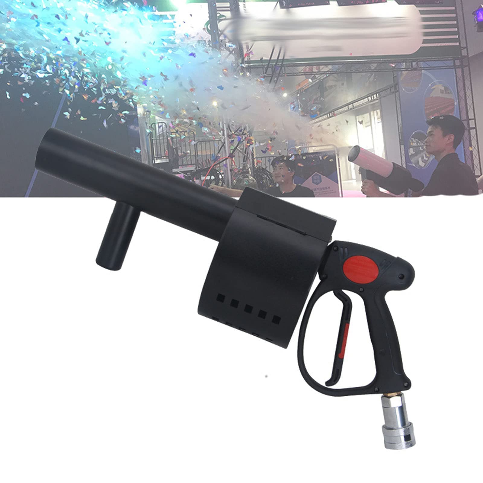 Máquina de niebla Máquina de humo portátil de mano con luces LED de colores Efecto Control manual Máquina de columna de aire de CO2 para decoraciones de escenario de fiesta de cumpleaños de boda