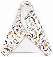 Vista 31 de Little Unicorn Toalla de baño con capucha de alta calidad, mezcla de algodón absorbente y rizo Tamaño más grande, 1-6 años (Adobe Checker)