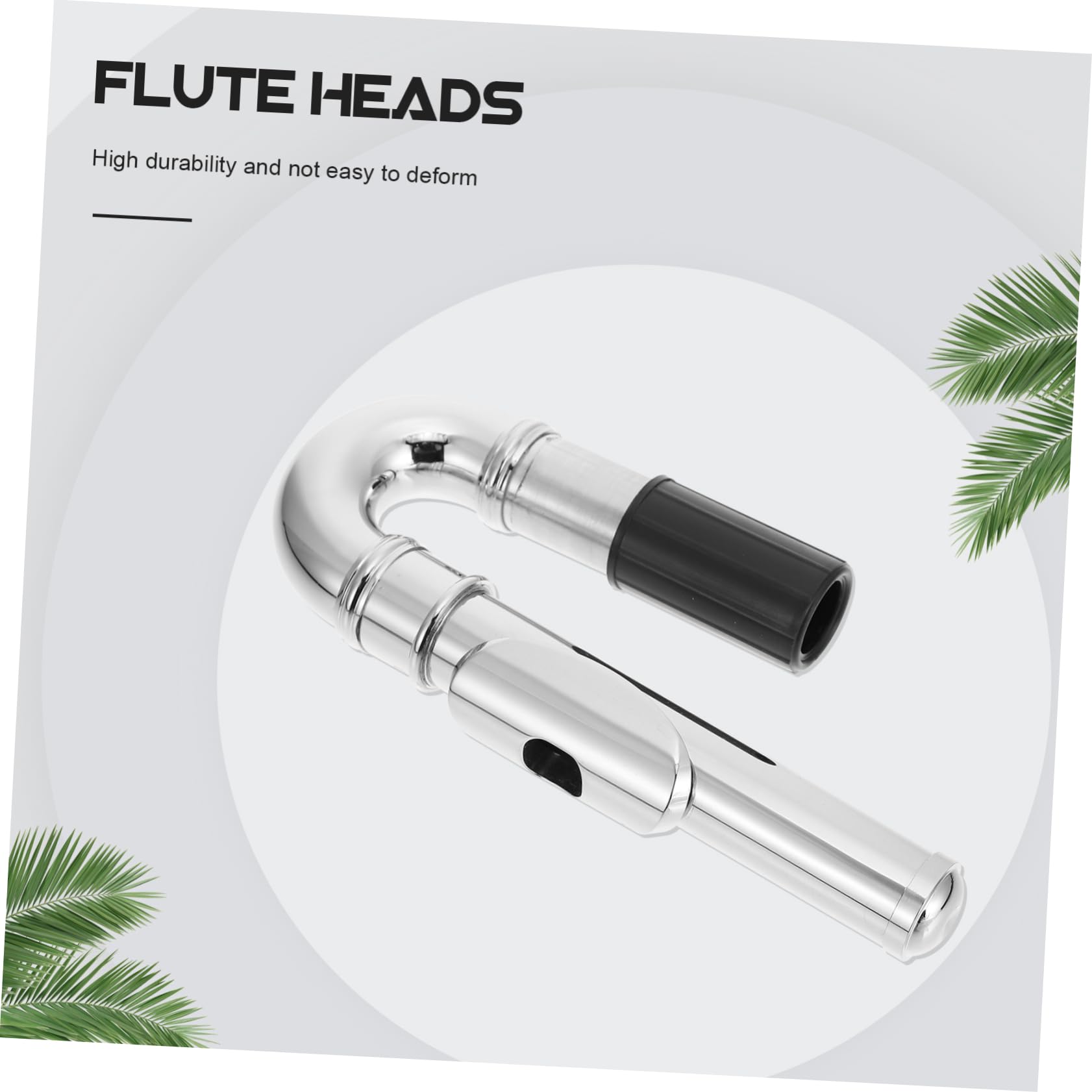 Gatuida Silbernes Flöten Ersatzkopf Mundstück Robustes Flötenzubehör für Querflöte Langlebiges Instrumententeil für Blasinstrumente
