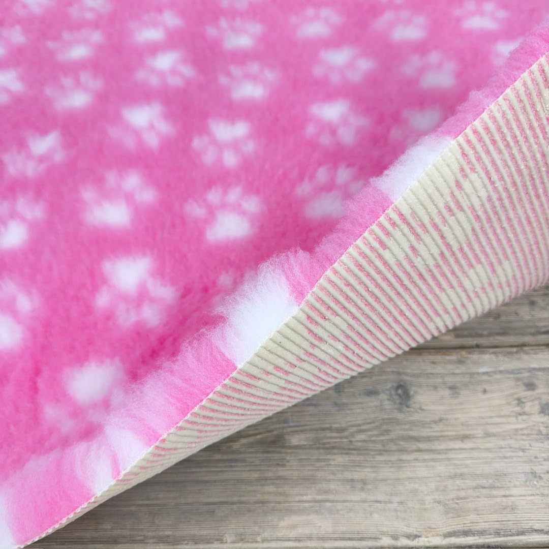 Pink White Paws Vet Bedding NON-SLIP ROLL WHELPING FLEECE DOG PUPPY PRO BED — image 1