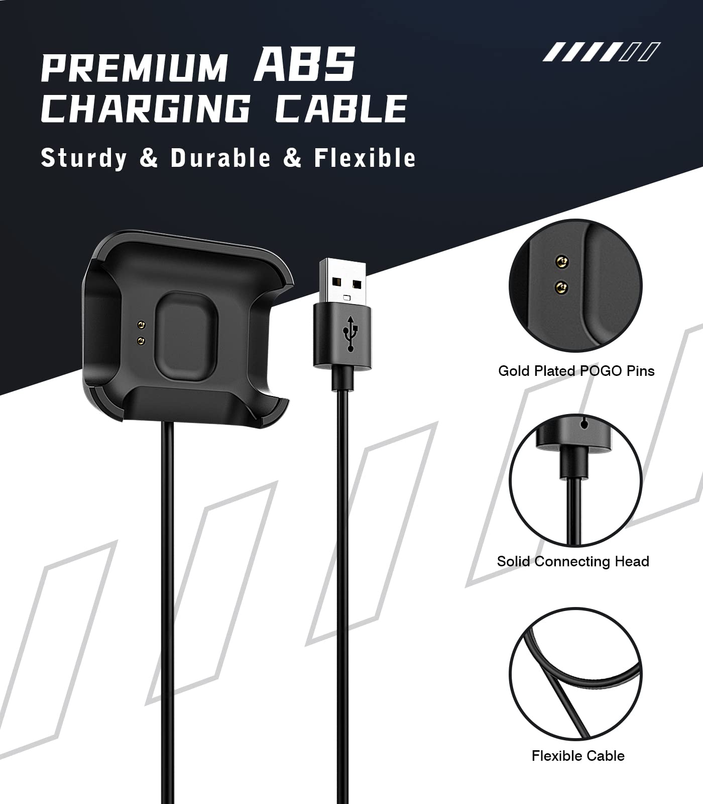 MoKo Charger Compatible with Xiaomi Mi Watch Lite/Redmi Watch, Portable Charging Dock with 1M USB Charging Cable, Black