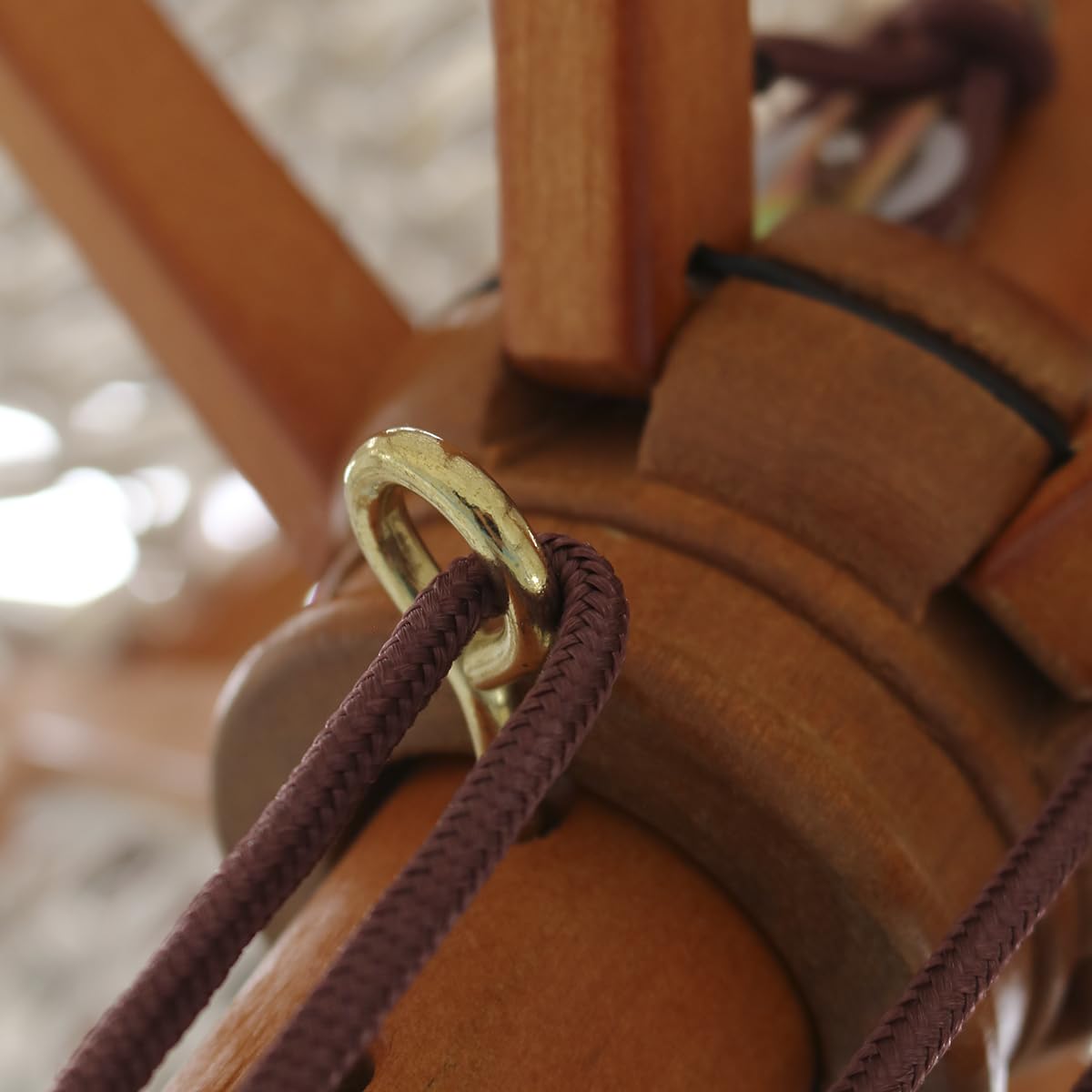 newgarden BINIBECA Parasol en Macramé et franges pour extérieur, plage, jardin, Ø 200 cm, pliable et hauteur réglable, structure en bois de bambou pour la terrasse et le balcon, couleur crème clair