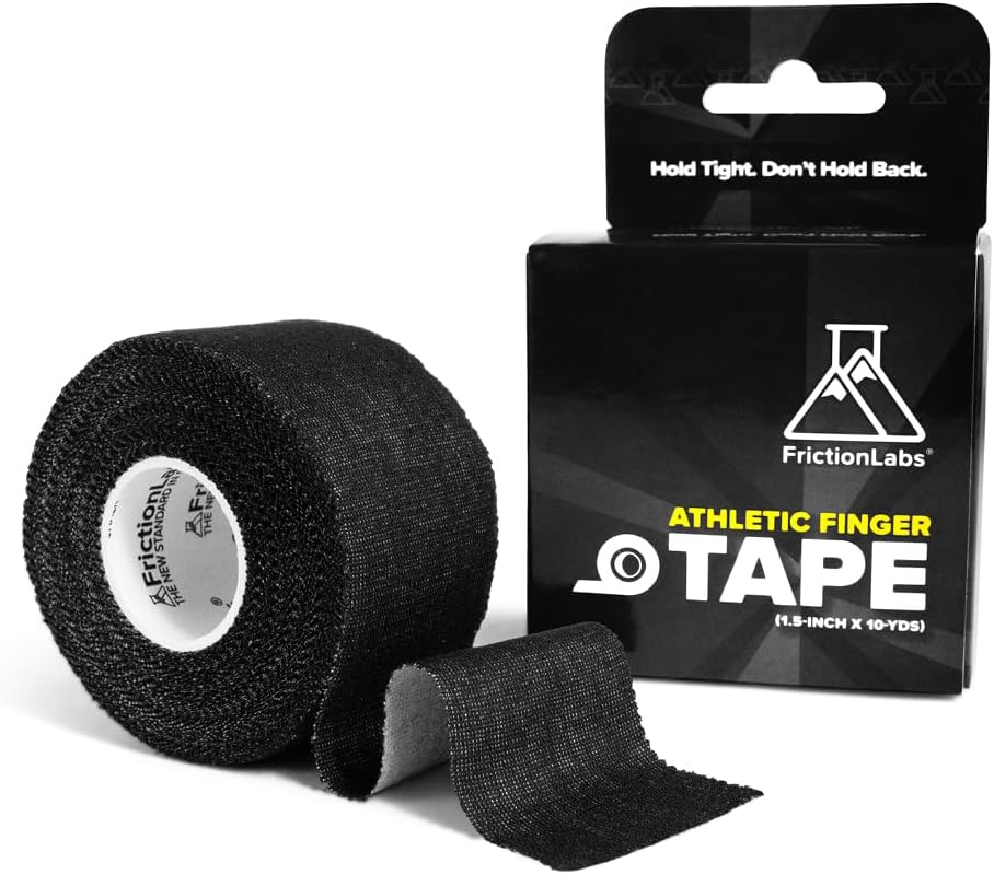Friction Labs Athletic Finger Tape - Rock Climbing Tape for Skin Protection - 1.5” Zinc Oxide Tape - Protective Sports Tape - Easy Tear, Strong Stick - Recyclable Packaging - 10 Yards