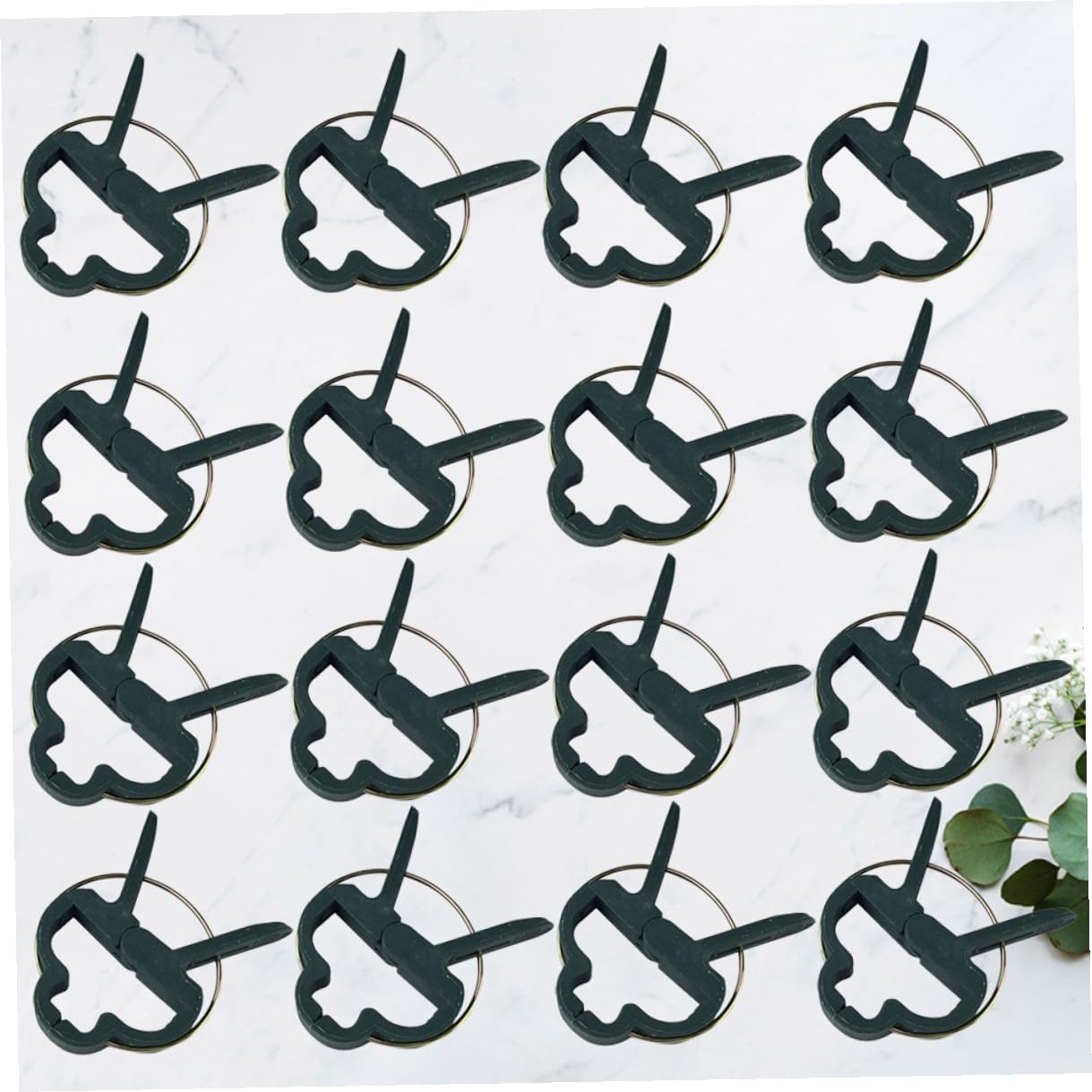 SHINEOFI Lot de 80 Clips de Jardin en PE Vert pour Support Végétal, Pinces Résistantes et Solide, 4 Paquet pour Attacher Plantes, Tuteur pour Jardin Extérieur