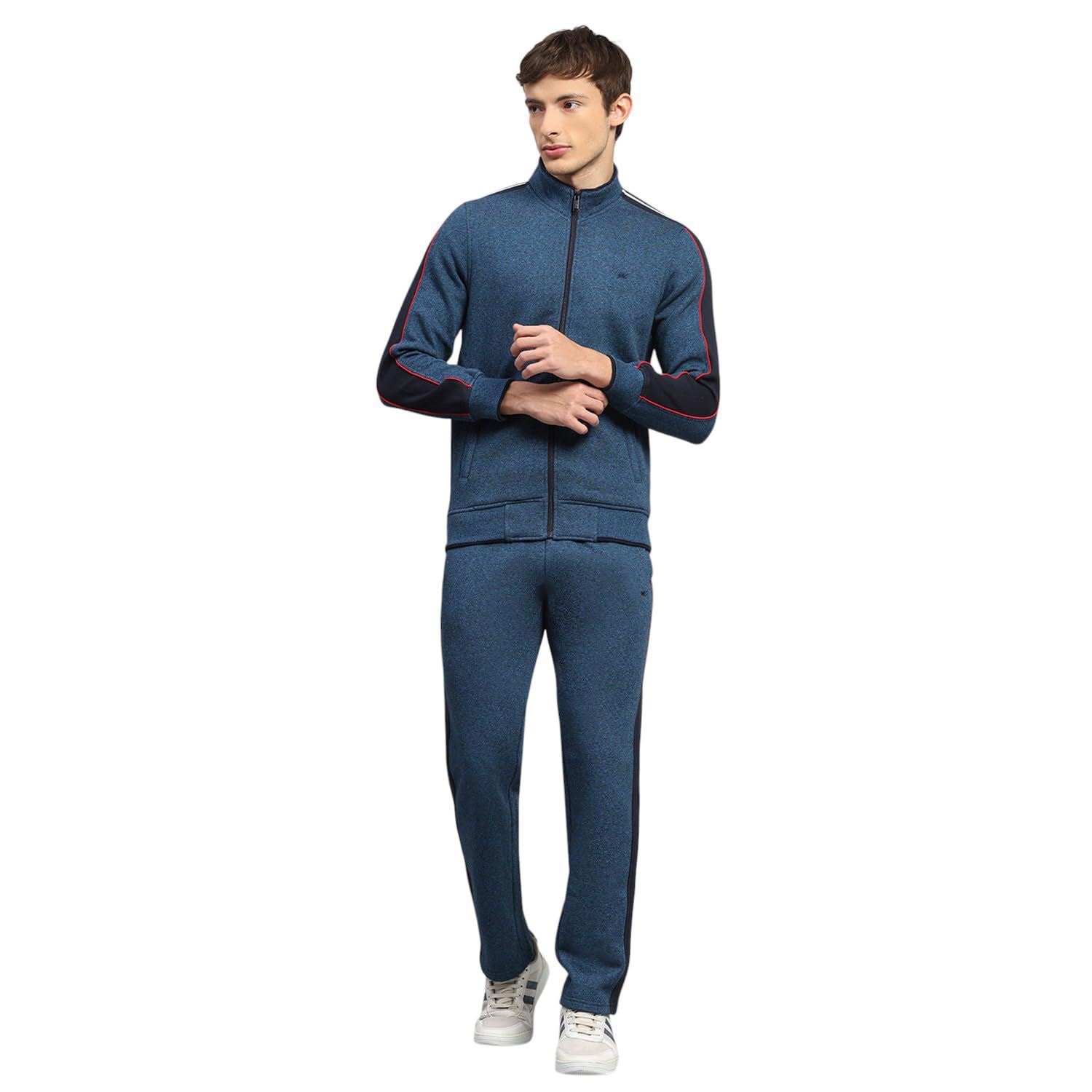 monte carlo Mens Regular Fit Solid Collar Neck Full Sleeves Winter Tracksuit| Men Track Suit | Stylish Sportswear Set with Jacket and Lower | Activewear Set For Men's (Pack Of 1)-picture-36