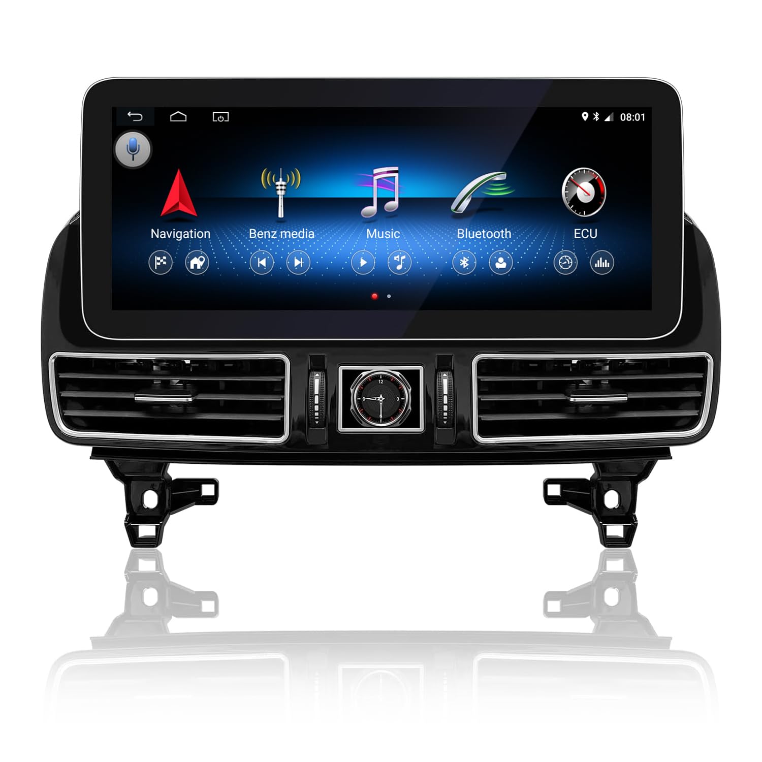ZBARK Android 13 12.3" Blue Anti glared HD Touch Display Screen 4GB RAM 64GB ROM Support Carplay Android Auto Mirror Link for Mercedes Benz GLE GLS Class NTG5.0 from 2016 to 2019 Car Radio Screen