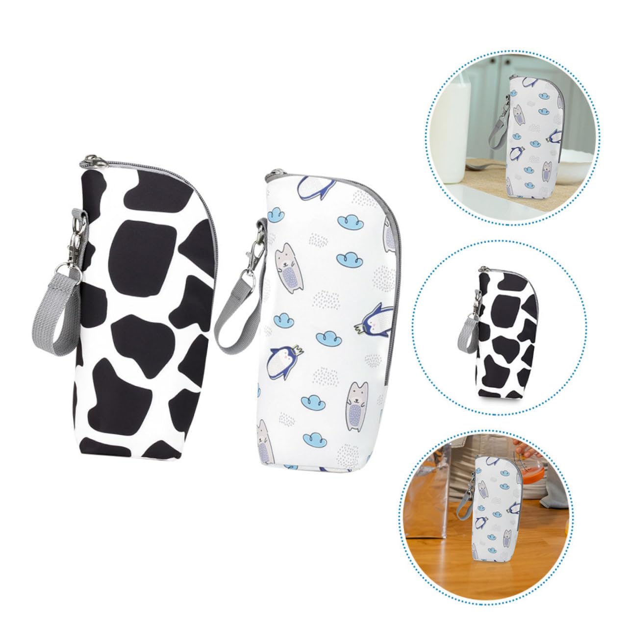 Abaodam 6piezas Bolsa Aislante para Biberones Portátil y Práctica para Almacenamiento De Comida para Bebés para y Paseos Mano De Sujeción y Aislamiento Térmico
