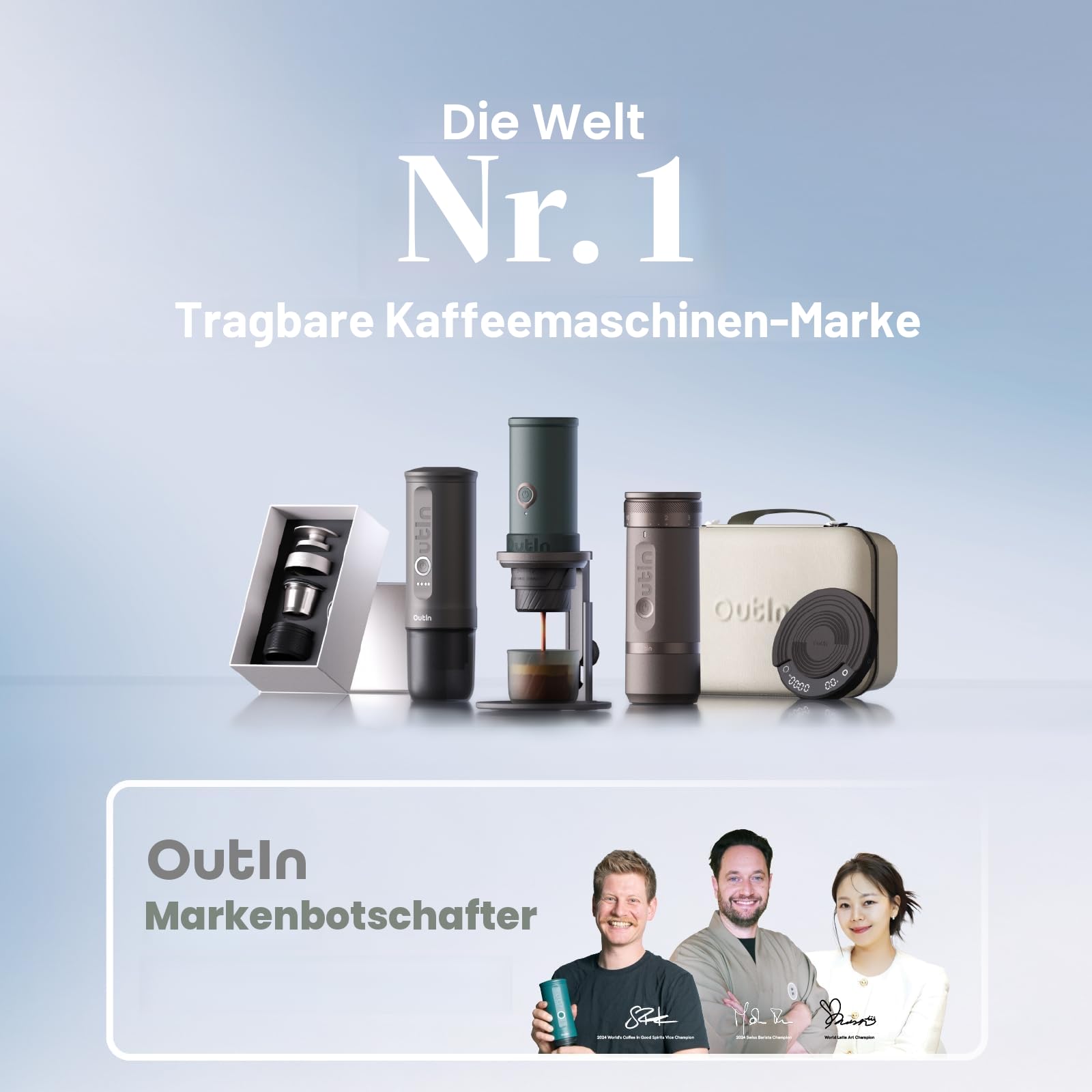 OutIn Nano Basket Plus Tragbare Espressomaschine Zubehör Kit für Double Shot Camping