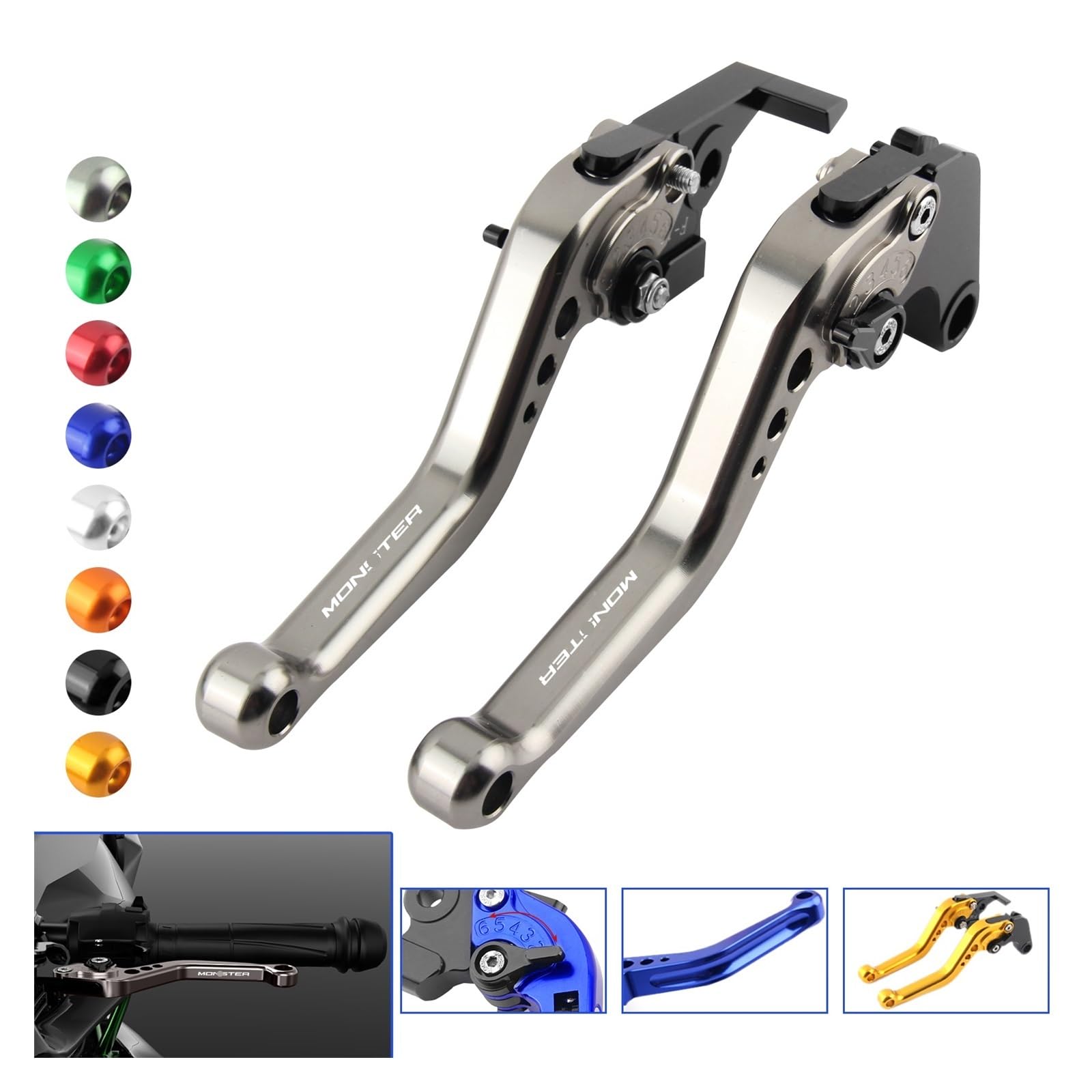 Accesorios De Motocicleta, Manijas De Palanca De Embrague De Freno Cortas para Du&Cati Monster 821 2014 2015 2016 2017 2018 2019 2020 2021 Manillar Embragues Manetas