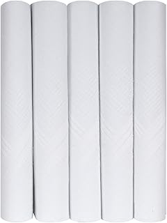Caruso Italy Men's Premium 100% Pure Cotton Handkerchief White Self Border Price In India