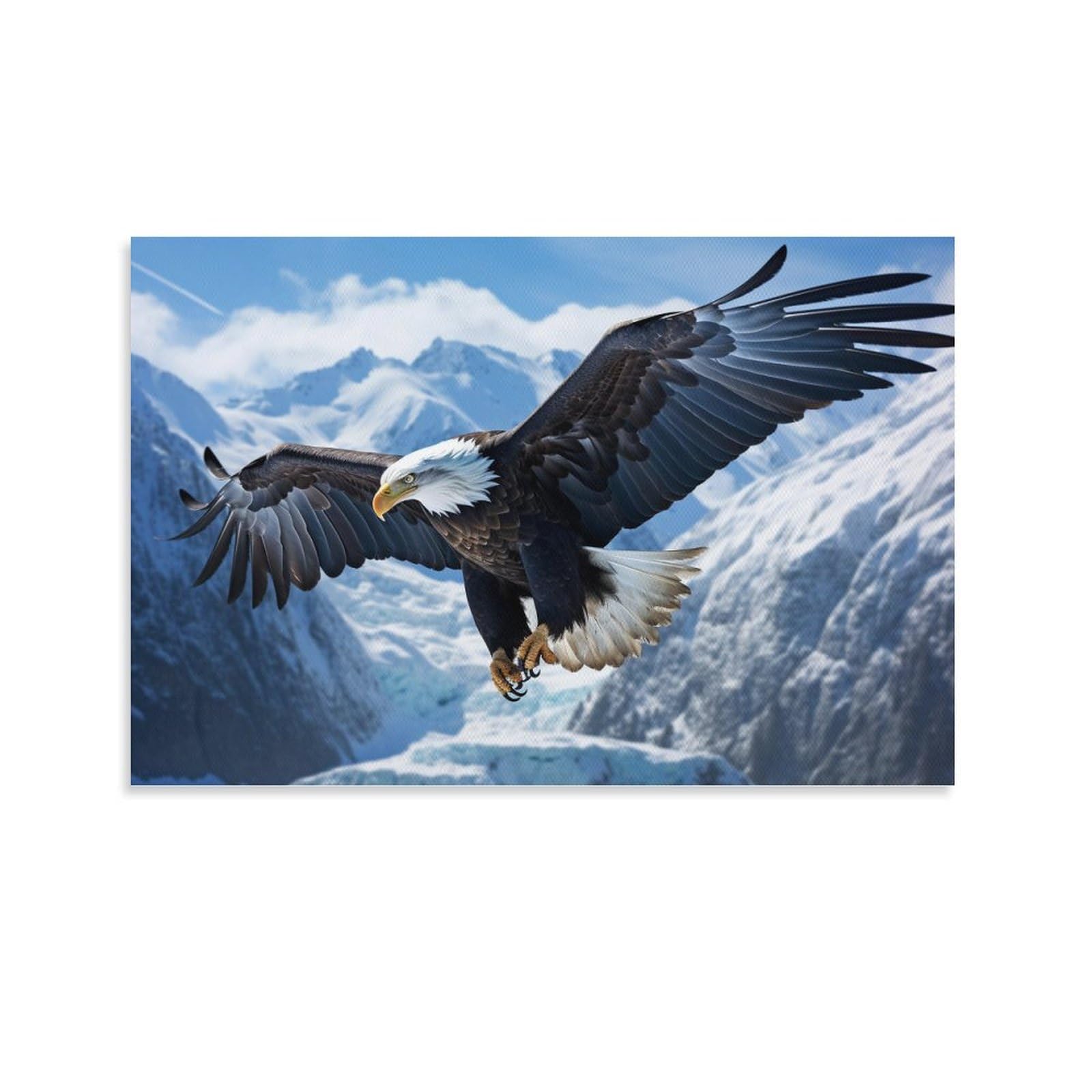 Foccar Unframe-Handsome Eagle Handsome Eagle Canvas Wall Art Modern Landscape Flying Bird Animal Posters Wall Decor Painting Art For Home Room Artwork