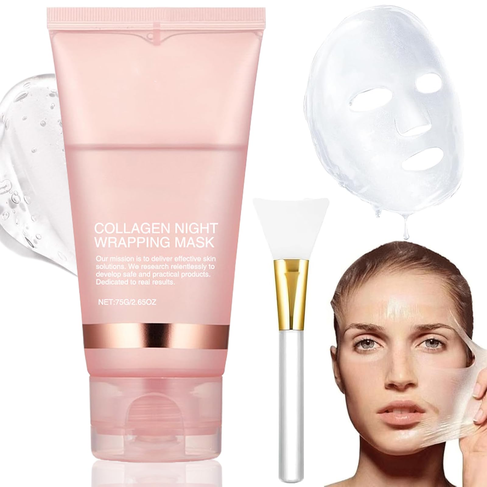 Masque De Nuit Au Collagène Coréen - Marque Seelenklang - Soin Visage Hydratant - Neuf