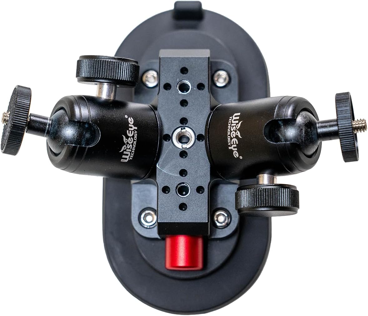 WiseEye Suction Cup Mount for WiseEye Trail Cameras – Single or Dual Options – No-Drill Window & Metal Mount for Mobile Monitoring and Temporary Security (Dual Mount)