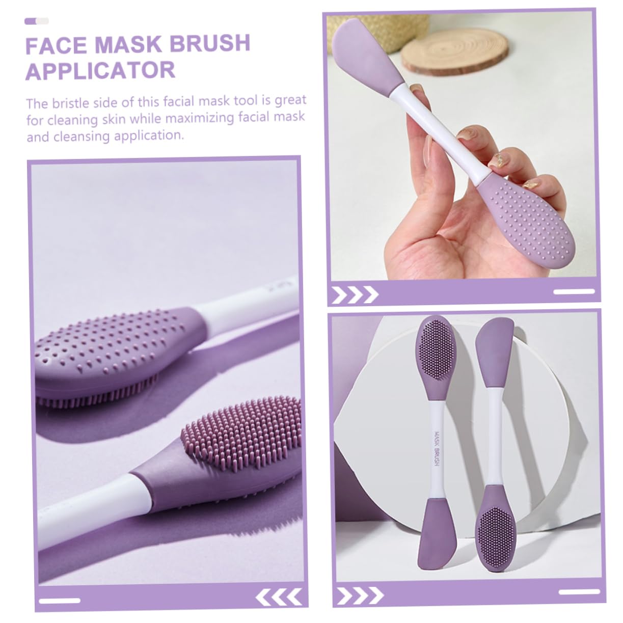 Ipetboom Gentle Silicone Face Mask Applicator Brush for Mask Application Cleaning