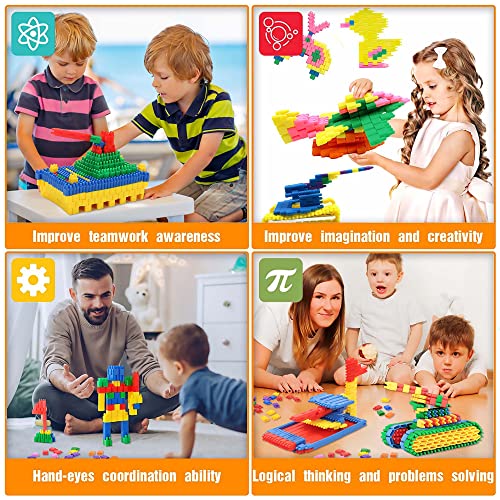 Fubaoda Kids 600Pcs Set Building Blocks Construction Toy - Learning Playset Stem Educational Kit Child Branin Development Preschool Kindergarten Toy #TOP6