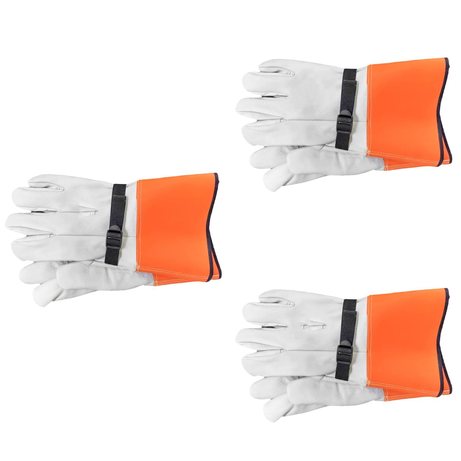 Guanti da lavoro in pelle extra spessi da 14 pollici Guanti resistenti calore per impieghi gravosi Design aggiornati per saldatura e manutenzione elettrica Resistenti calore industriale