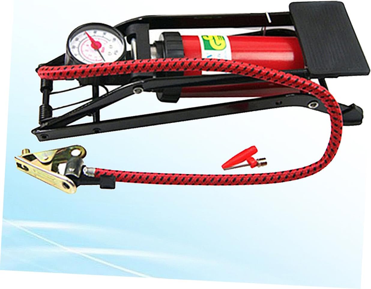 POPETPOP Material Foot Pump Pressure Gauge Easy Estimate for Car Bike Motorcycle Tire Inflati