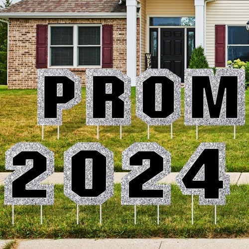 Amyhill 8 Pcs Large Prom 2024 Graduation Yard Signs, 15x15