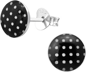 Boucles D’oreilles En Argent 925 Pour Fille - Motif Cerf émaillé, Fermeture Magnétique, Idéal Cadeau