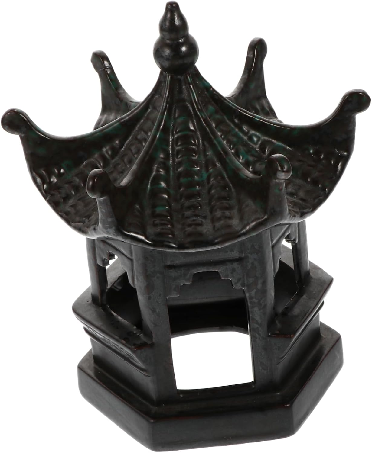 SUPVOX Unique Hexagon Pavilion Decor for Mini Gardens Durable Ceramic Landscaping Ornament for Home Decor and DIY Micro Landscapes Selection