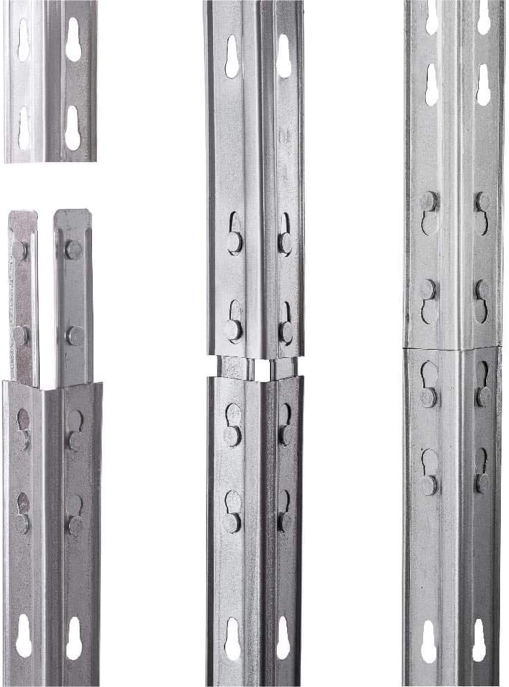3er-Set Rivet Schwerlastregal mit Stahlgitter-Boden 180x120x45cm(HxBxT) 250 kg pro Boden verzinkt. Steckregal Metallregal Kellerregal Lagerregal Werkstattregal