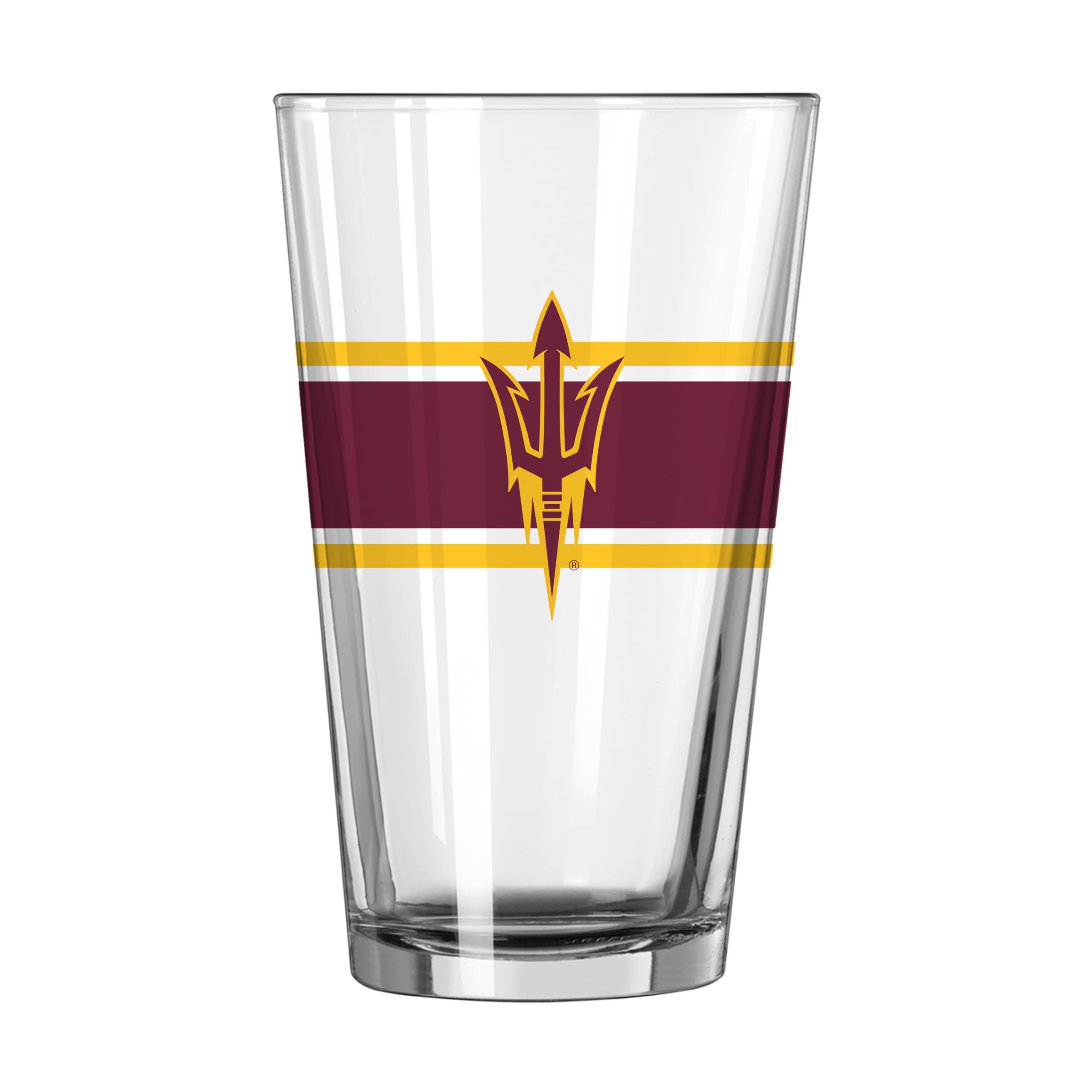 Logo Brands NCAA 16 oz Pint Glass - Durable Glass With Bold Team Color– Chip-Resistant Rim Drinkware For Fans, Tailgates, Home Bars &amp; Everyday Use