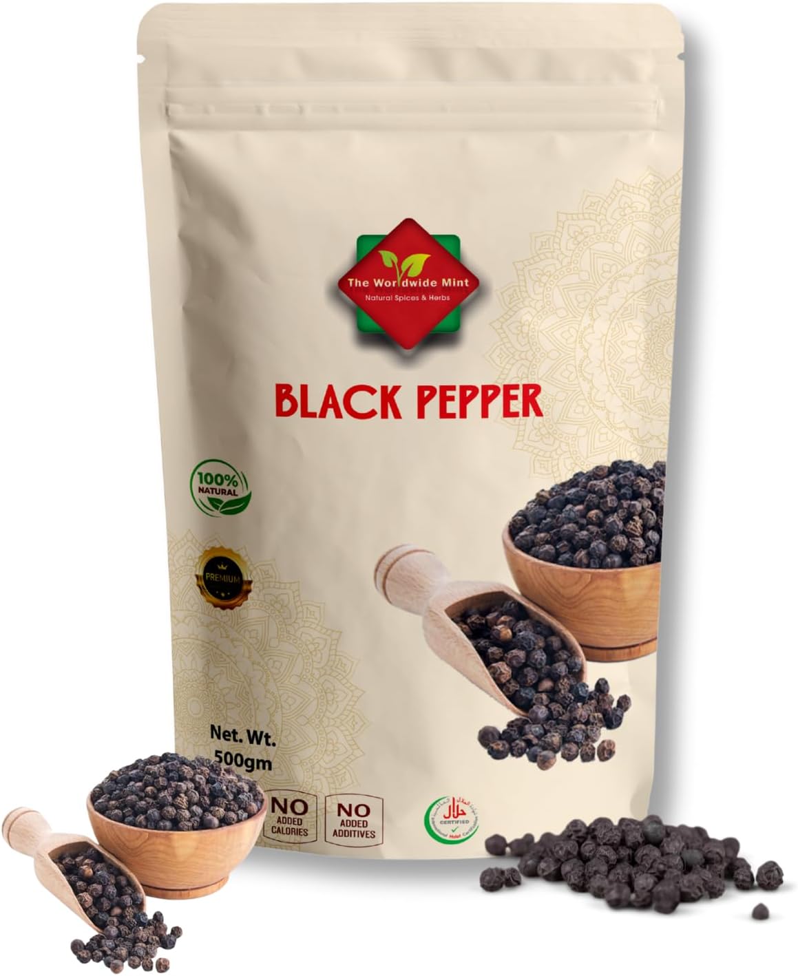 Black Pepper | Black Peppercorns 500G | Whole Black Pepper | Premium Quality | 100% Natural | Authentic | No Additives | No Preservatives | Non GMO