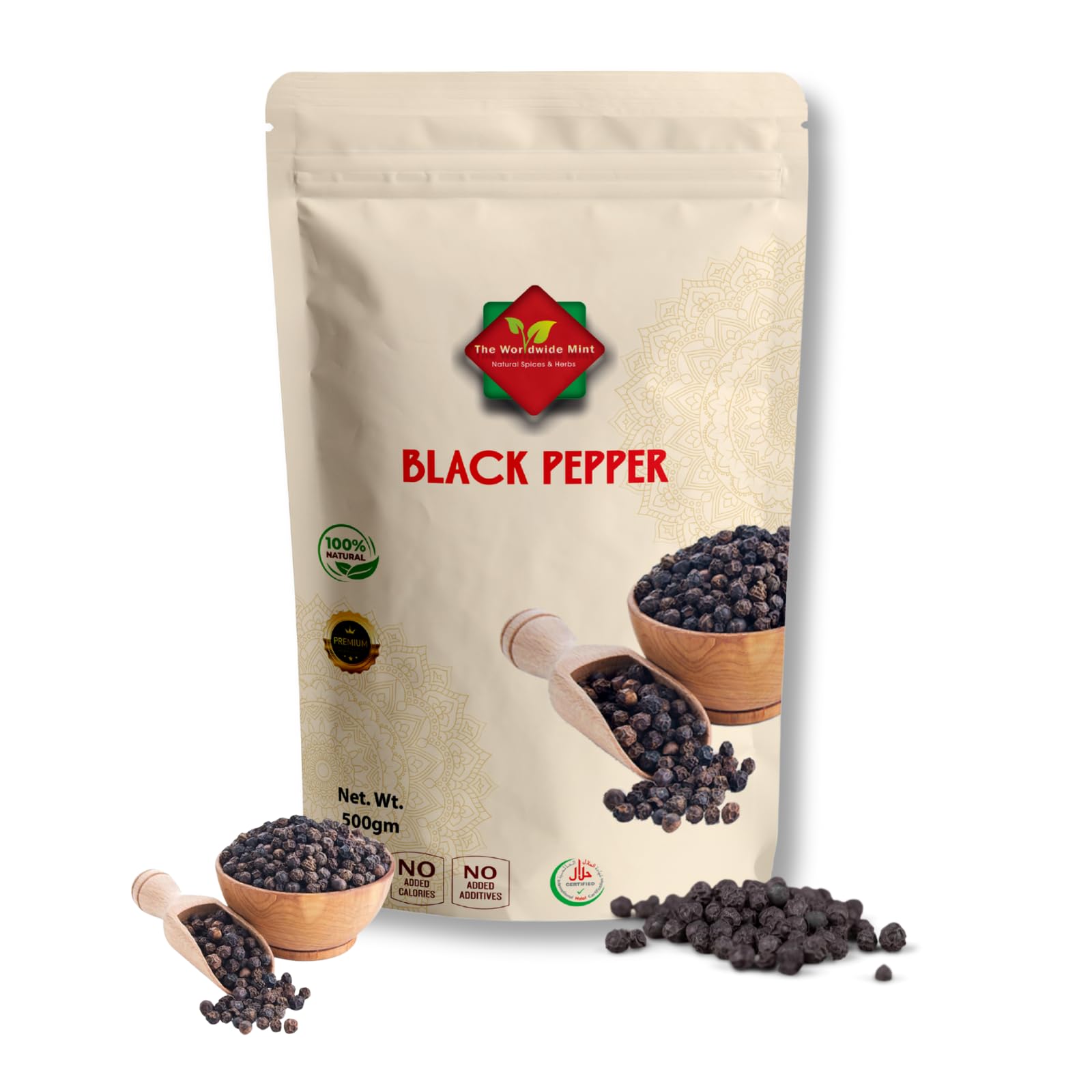 Black Pepper | Black Peppercorns 500G | Whole Black Pepper | Premium Quality | 100% Natural | Authentic | No Additives | No Preservatives | Non GMO