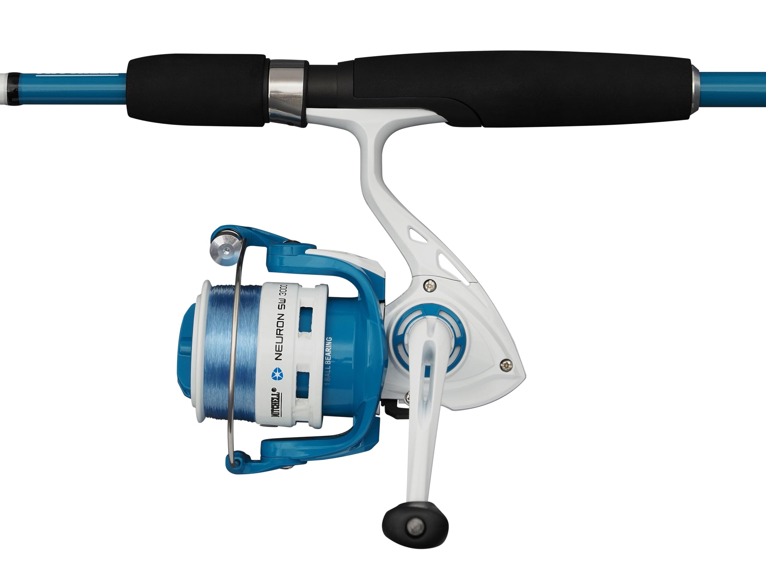 Mitchell Neuron SW II Combo de caña y Carrete para Calamar | Set de Pesca de Calamar en Agua Salada | Carrete con 1+1 roientos | Cuerpo de Grafito | Preenrollado |3000 | 2,10 m | 10-30 g