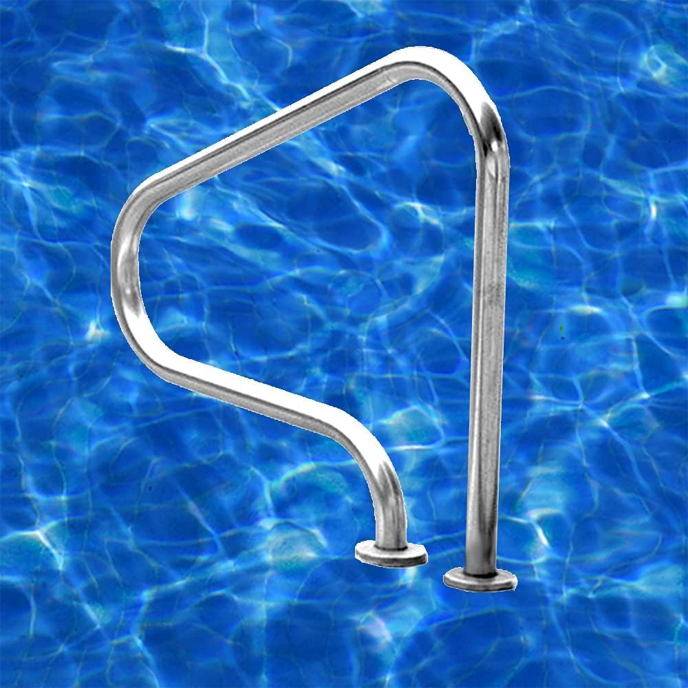 Barandilla De Seguridad De Acero Inoxidable para Piscinas: Asa Curva, Resistente, De 1,2 Mm De Grosor, Fácil Montaje, Mejora La Seguridad Y La Accesibilidad En Piscinas Thickness:1.0mm