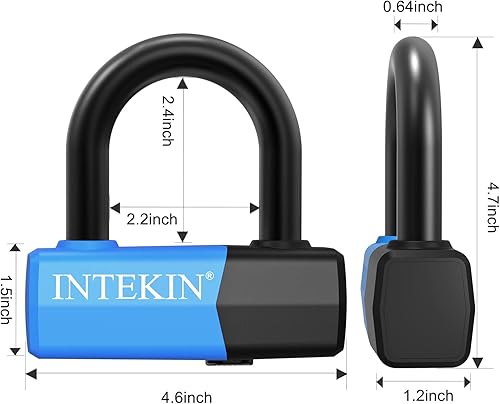 Miniatura 7 de Candado de cadena para motocicleta de 3.6 pies, cerradura de bicicleta de 0.394 in0.42 pulgadas de grosor, cerradura de cadena de seguridad